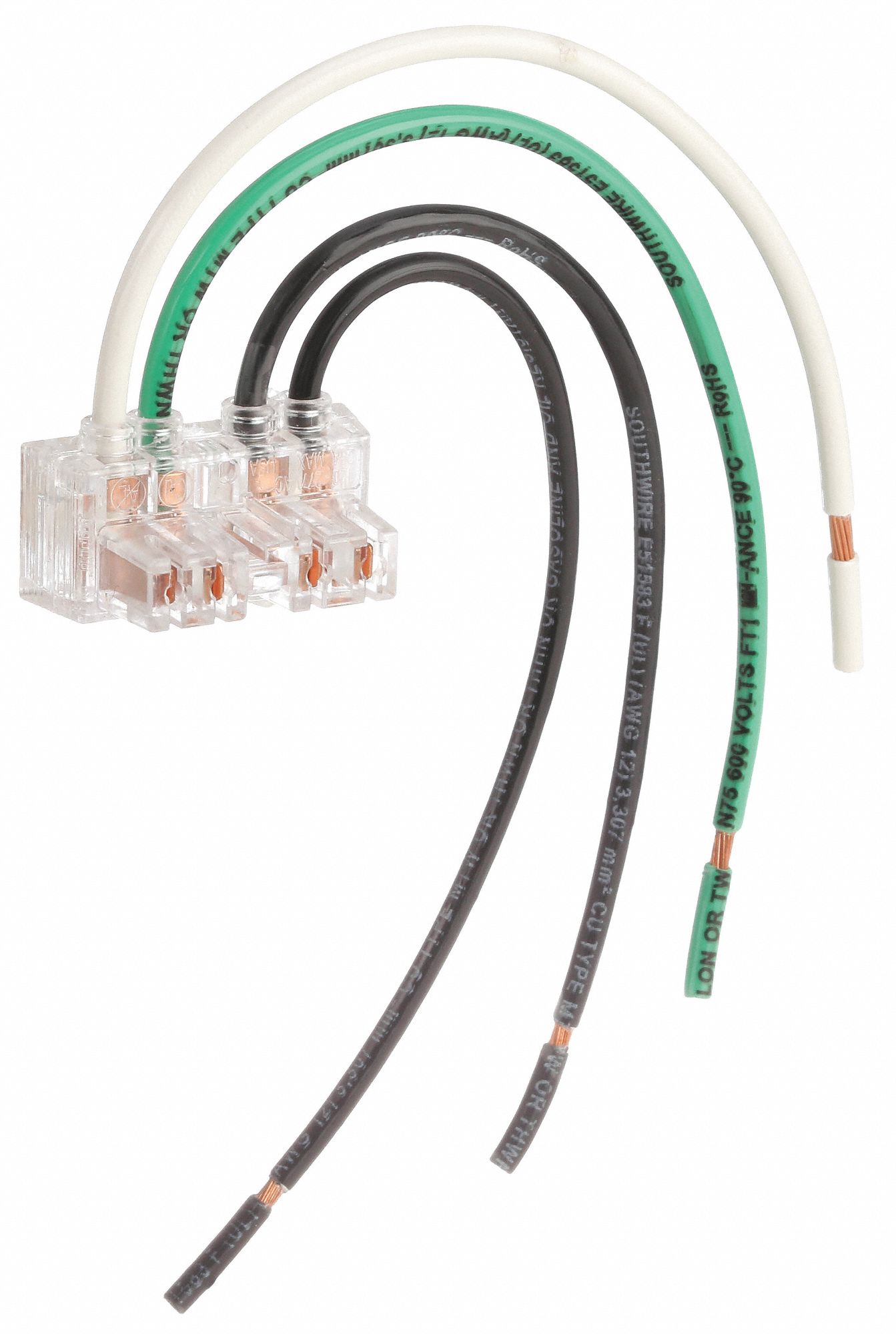 SWITCH WIRING MODULE, 15/20 A, PIGTAIL, 120-277V, CLEAR