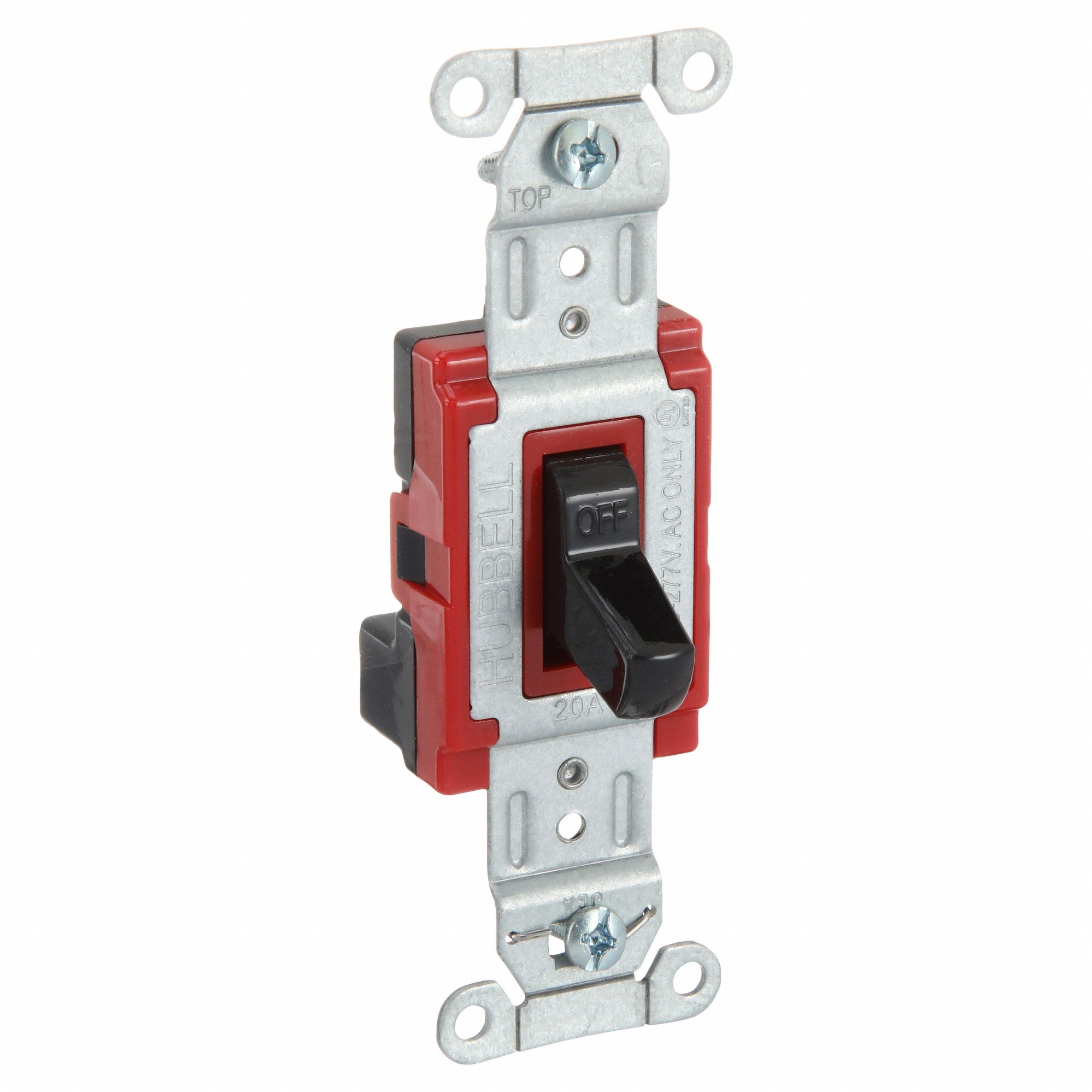 Toggle Switch, Single Pole, Wall Switch 31A420SNAP1221BKNA Grainger