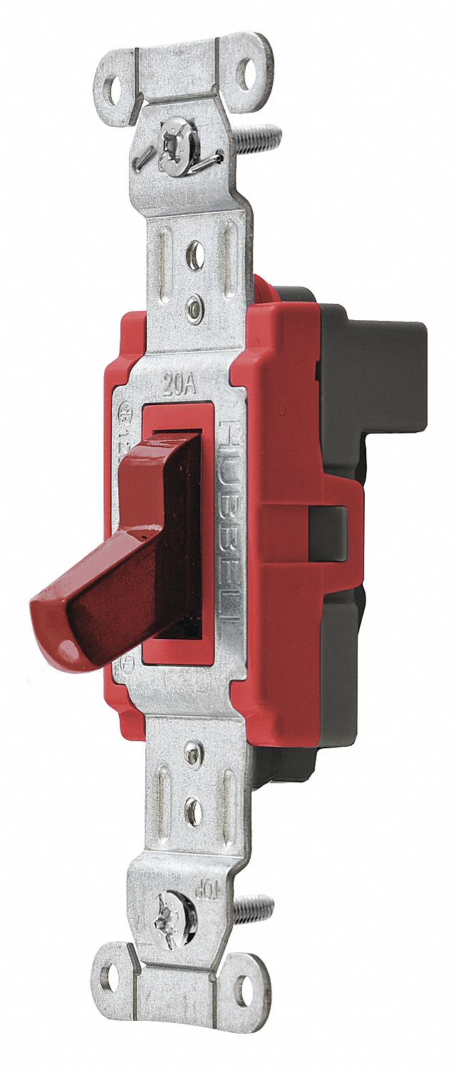 WALL SWITCH,RED,20 A,TOGGLE