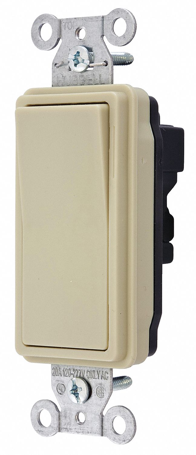 WALL SWITCH,IVORY,20 A,ROCKER