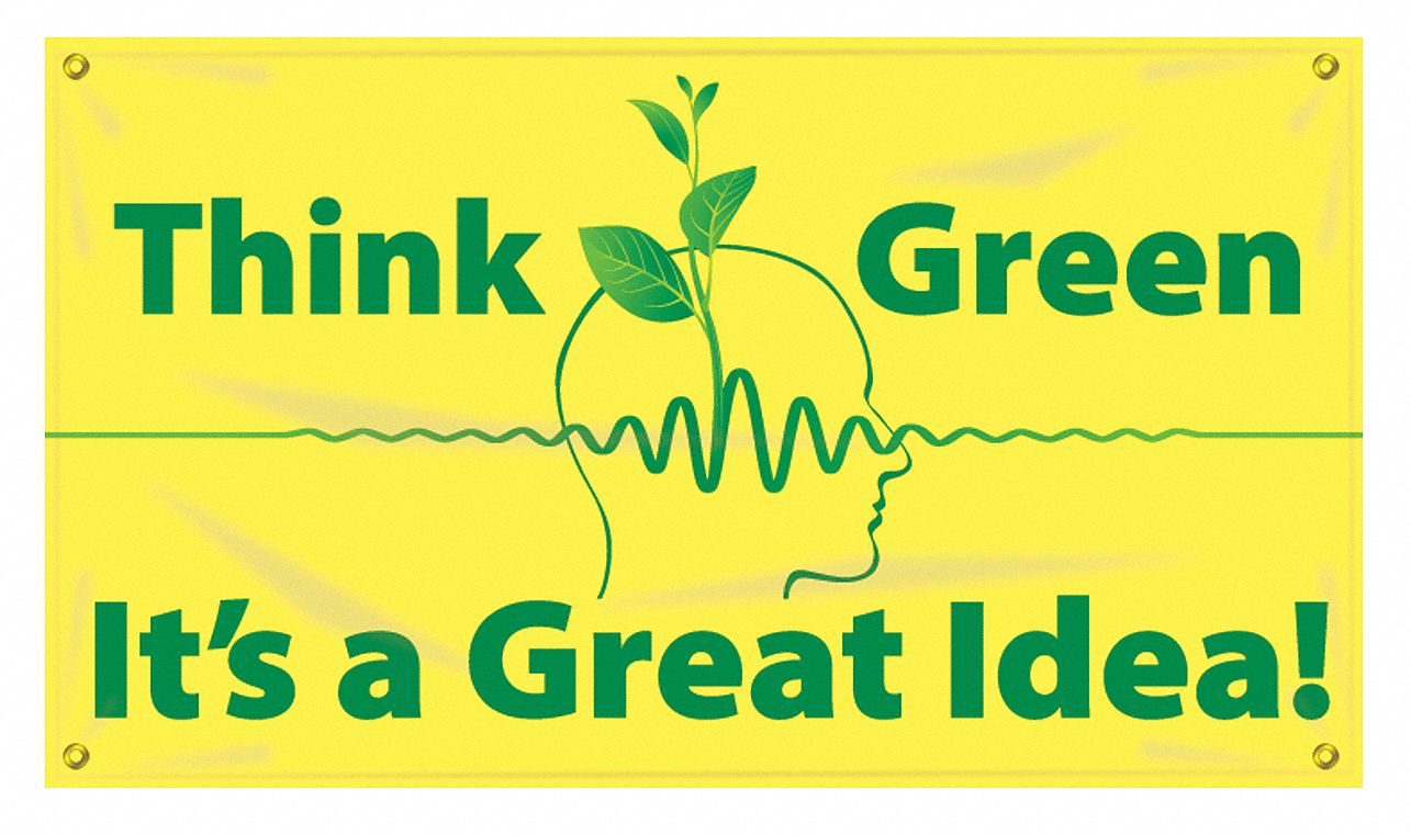 Safety Banner: Poly Sheeting, 28 in x 48 in Nominal Sign Size, Indoor/Outdoor, 1 Printed Sides