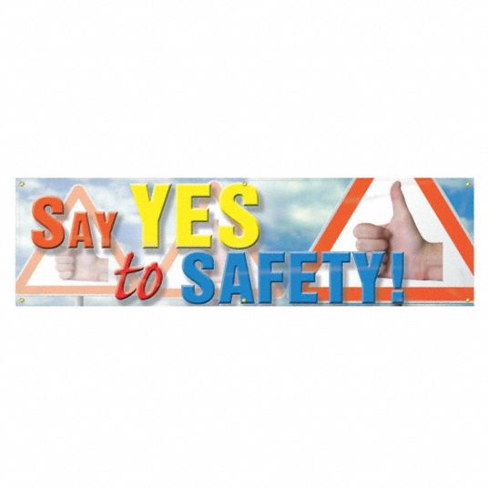 Poly Sheeting, 28 in x 96 in Nominal Sign Size, Safety Banner - 31A756 ...