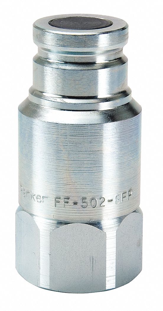 PARKER Hydraulic Quick Connect Hose Coupling, Plug, FF Series, Steel