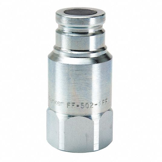 PARKER Hydraulic Quick Connect Hose Coupling, Plug, FF Series, Steel