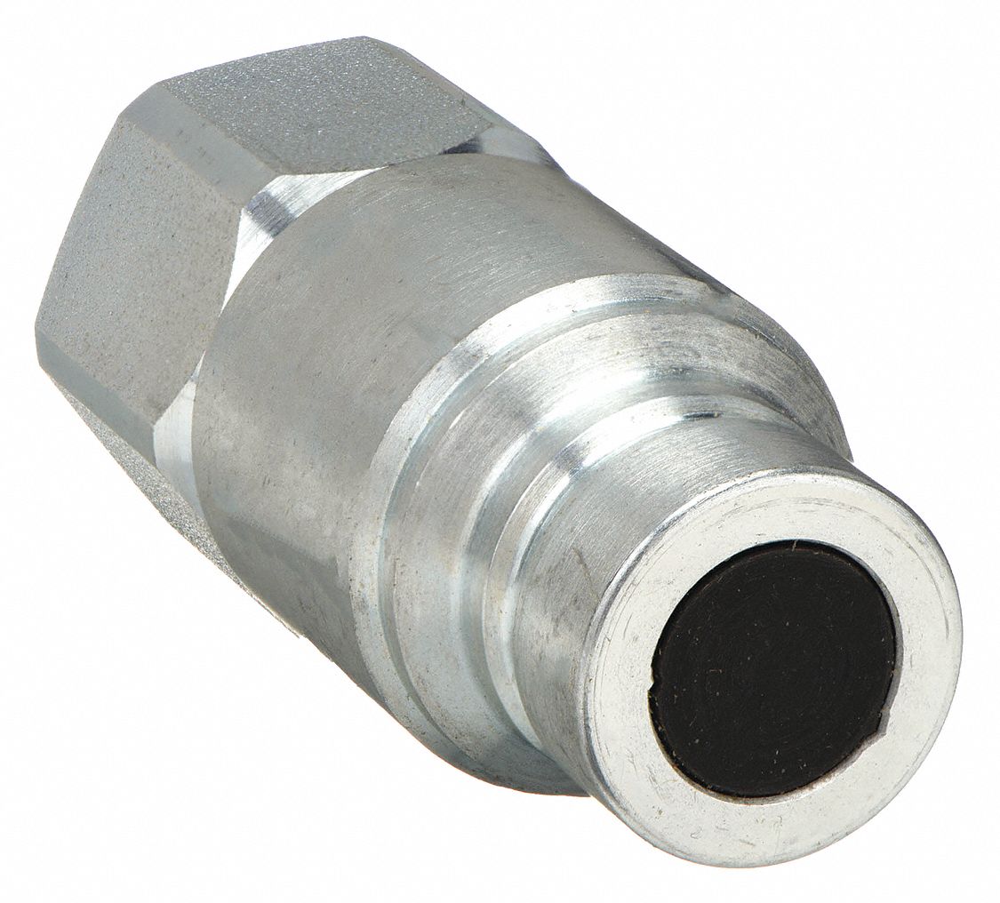 Hydraulic Quick Connect Hose Coupling: 3/4 in Coupling Size, Steel, 98.42 lpm Max. Flow Rate