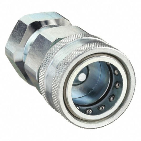 PARKER Hydraulic Quick Connect Hose Coupling: 3/4 in Coupling Size, Steel,  105.99 lpm Max. Flow Rate