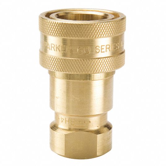 PARKER Hydraulic Quick Connect Hose Coupling 1/4 in Coupling Size