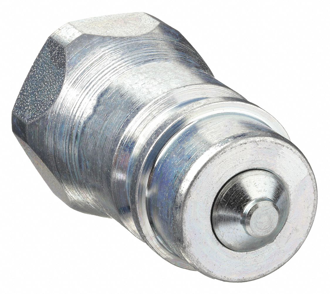 HYDRAULIC QUICK CONNECT HOSE COUPLING, ½ IN COUPLING SIZE, STEEL, 45 LPM MAX. FLOW RATE