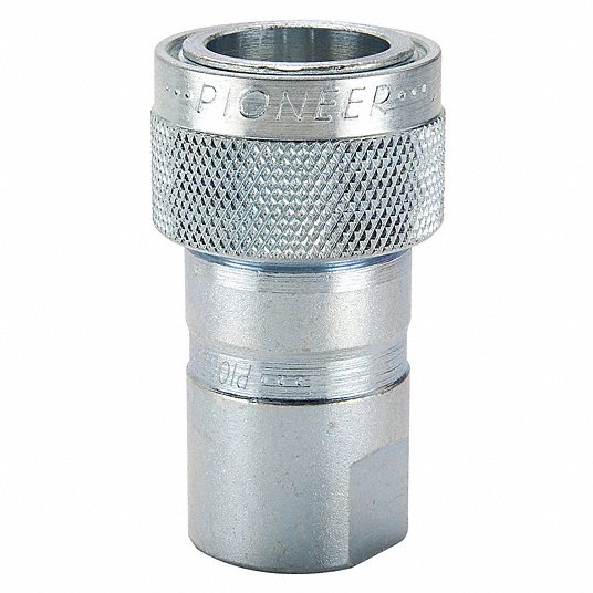 Hydraulic Quick Connect Hose Coupling: 1/2 in Coupling Size, Steel, 45.42 lpm Max. Flow Rate