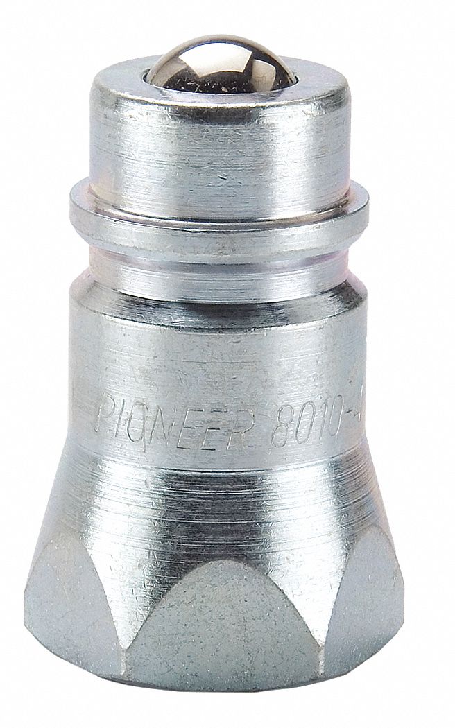 PIONEER Hydraulic Quick Connect Hose Coupling, Plug, 8010 Series, Steel 31A94880104 Grainger