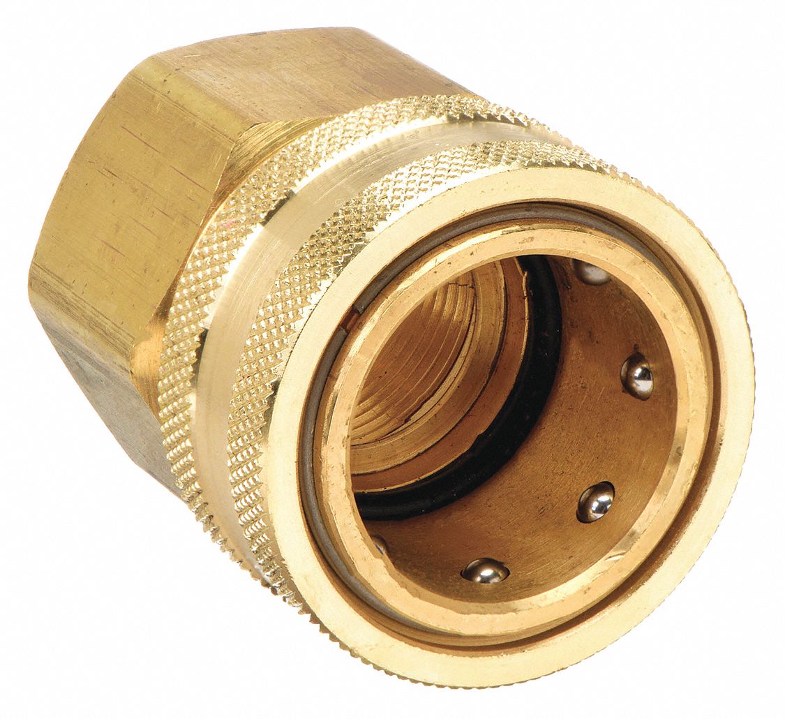 HYDRAULIC QUICK CONNECT HOSE COUPLING, 1 IN COUPLING SIZE, BRASS, 189.3 LPM MAX. FLOW RATE