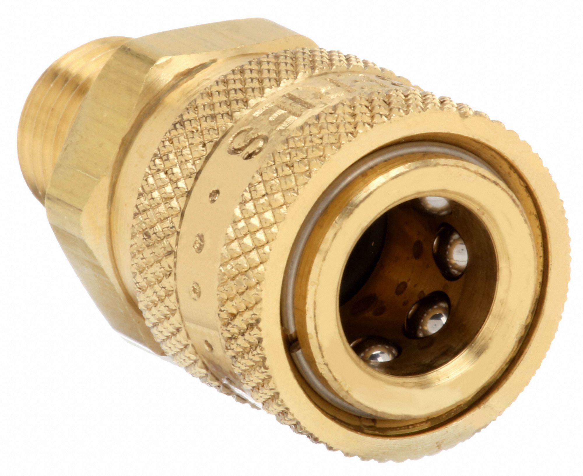 PARKER Hydraulic Quick Connect Hose Coupling, Socket, ST Series, Brass