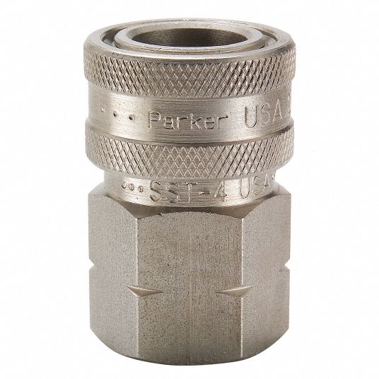 PARKER Hydraulic Quick Connect Hose Coupling 1/2 in Coupling Size, 303