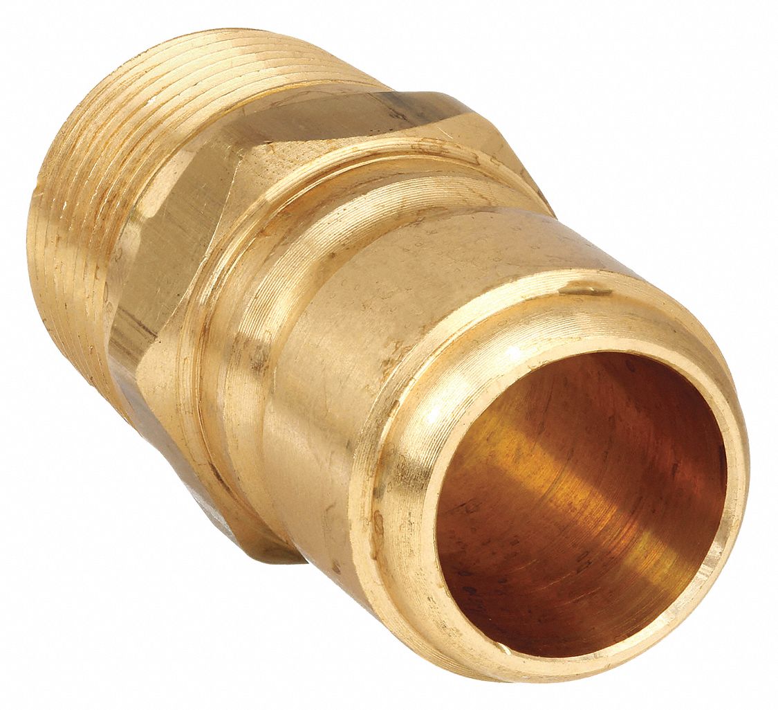 HYDRAULIC QUICK CONNECT HOSE COUPLING, ½ IN COUPLING SIZE, BRASS, 45.42 LPM MAX. FLOW RATE