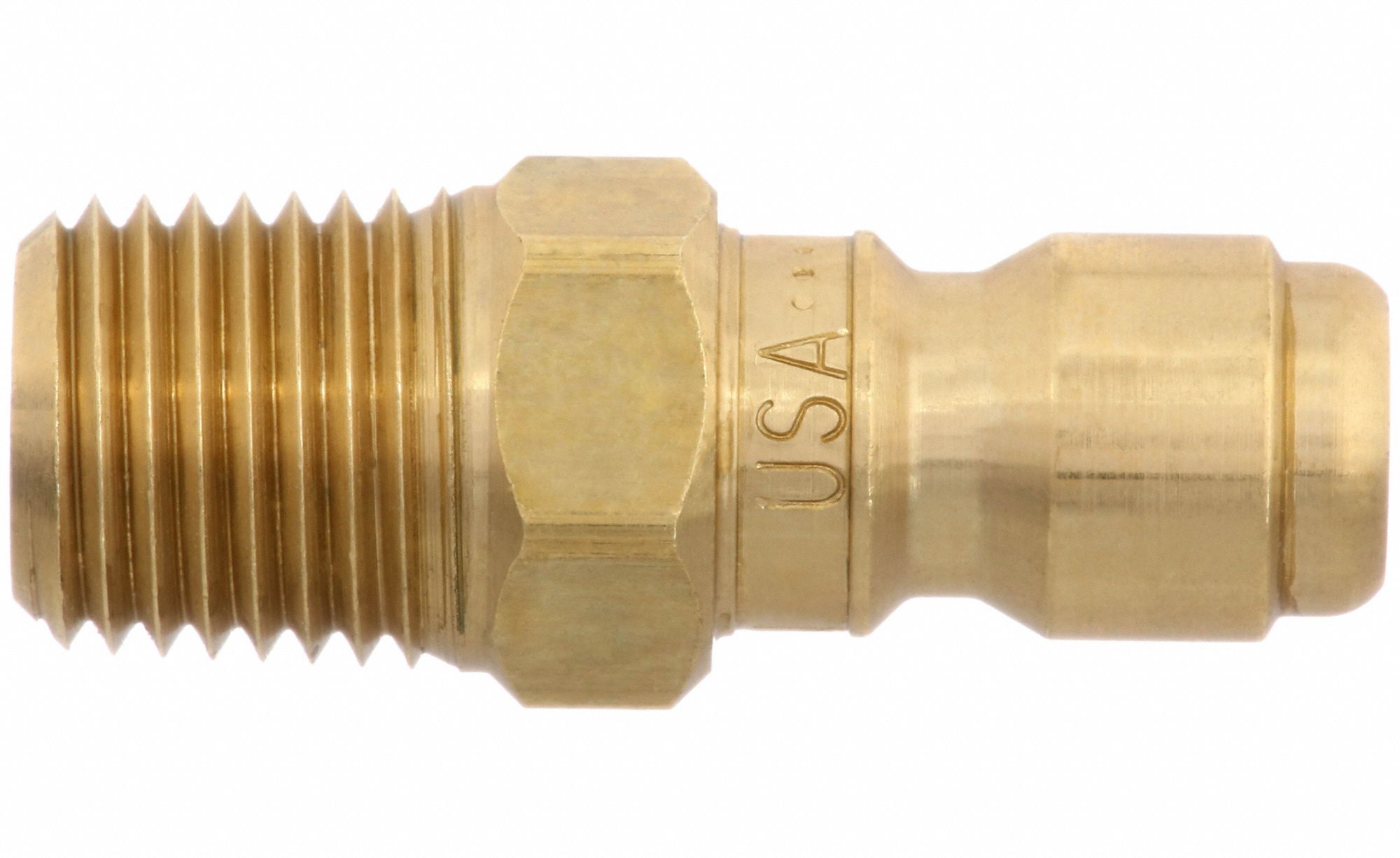 HYDRAULIC QUICK CONNECT HOSE COUPLING, ⅛ IN COUPLING SIZE, BRASS, 11.36 LPM MAX. FLOW RATE