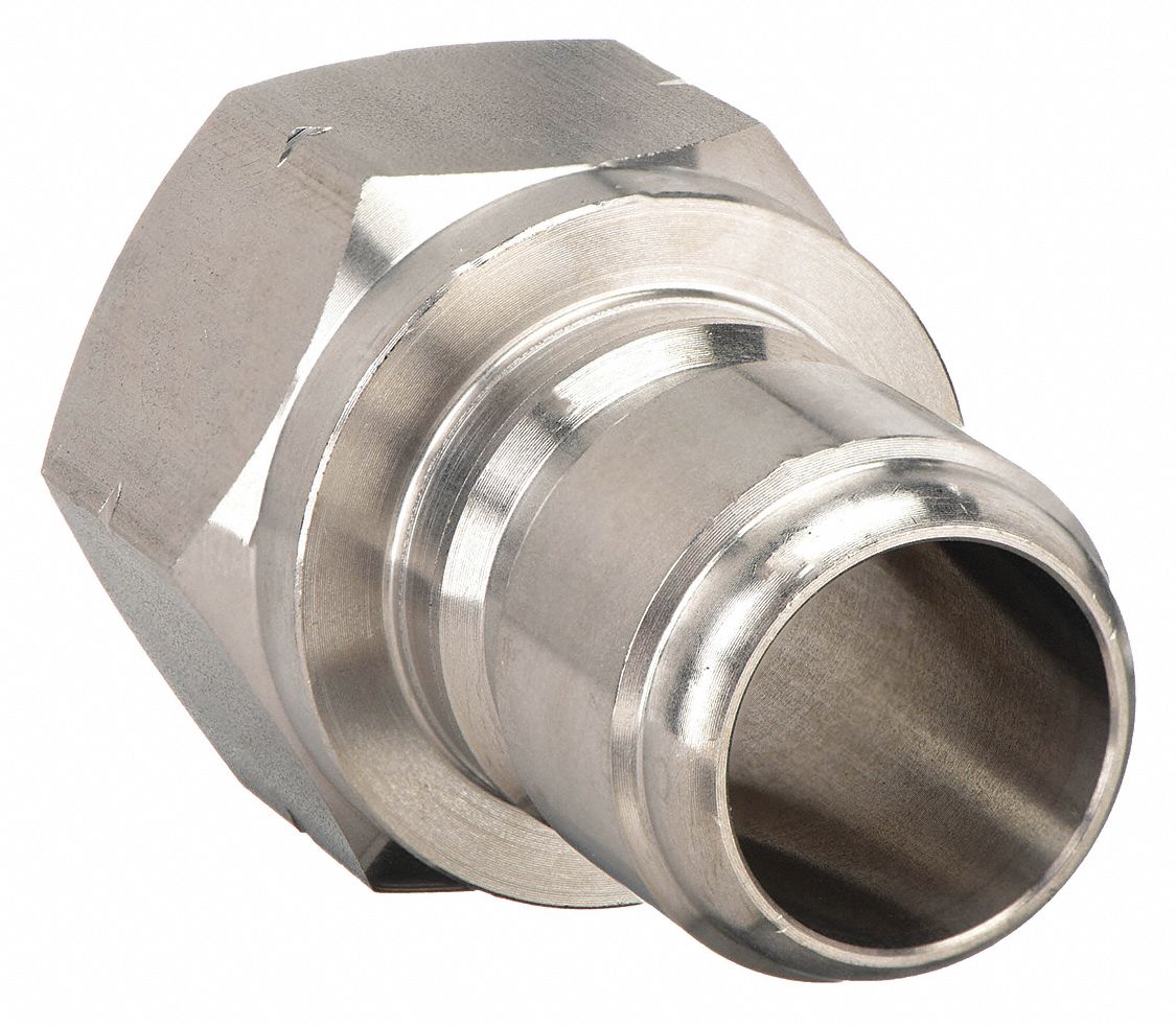 Hydraulic Quick Connect Hose Coupling: 1/2 in, 303 Stainless Steel, 45.43 lpm Max. Flow Rate