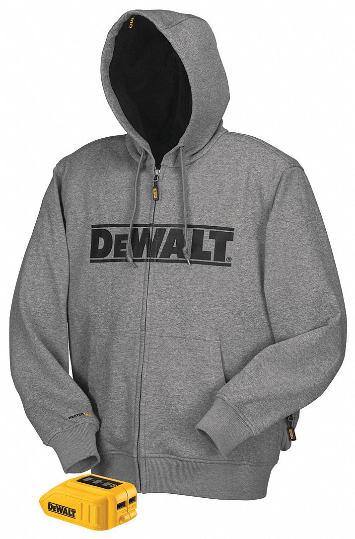 DEWALT Men s S Heated Hoodie 31AC99 DCHJ068B S Grainger