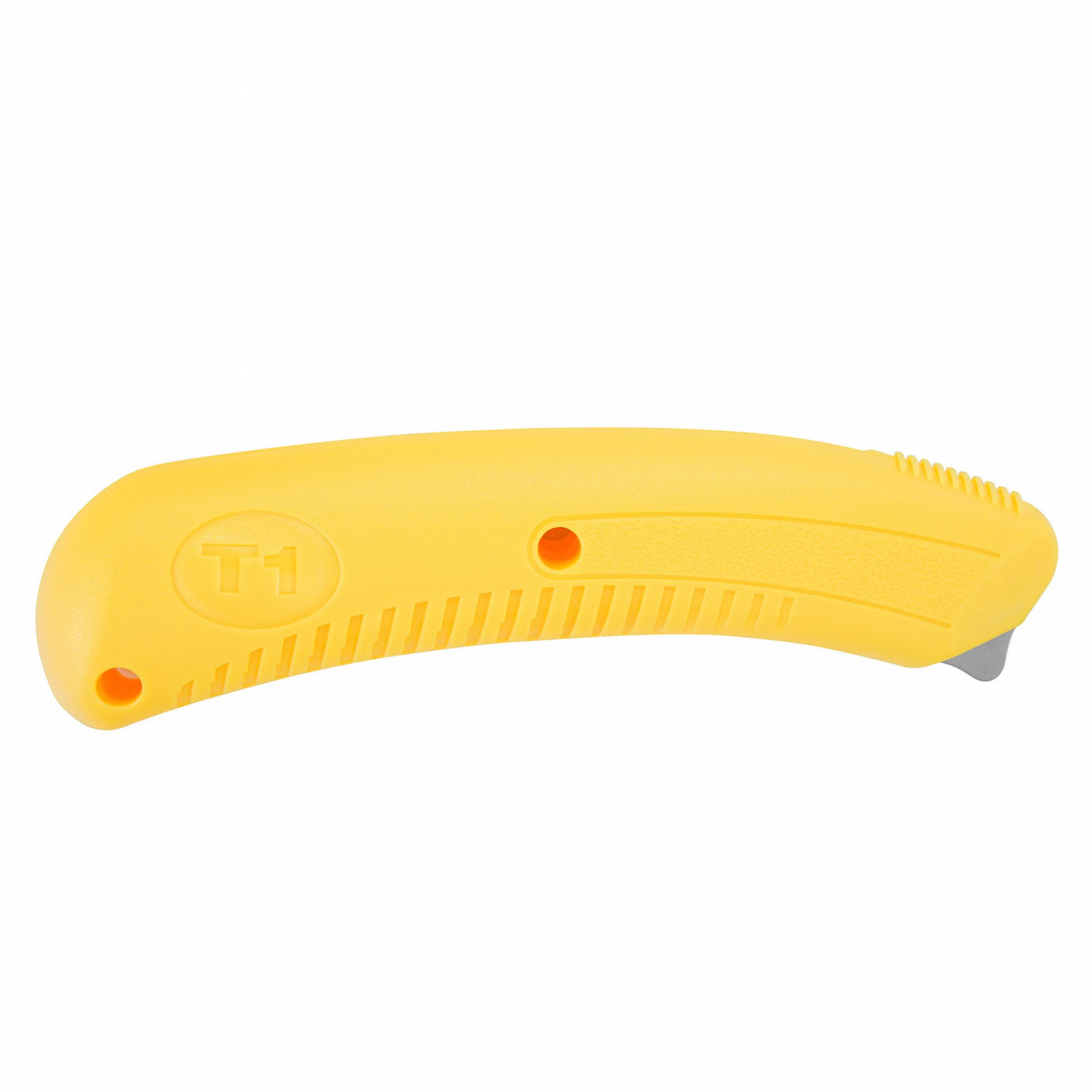 Pacific Handy Cutter - Cortador de seguridad oculto de plástico amarillo -  6 3/8 L