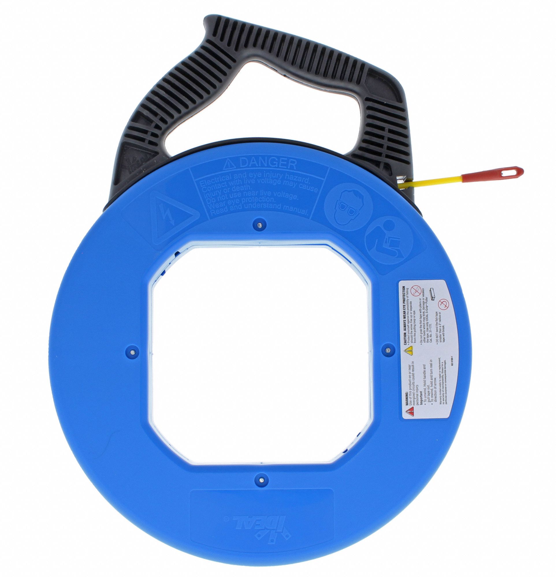 IDEAL 100 ft Fish Tape, Fiberglass, 3/16" Tape Size, Round Tape Profile