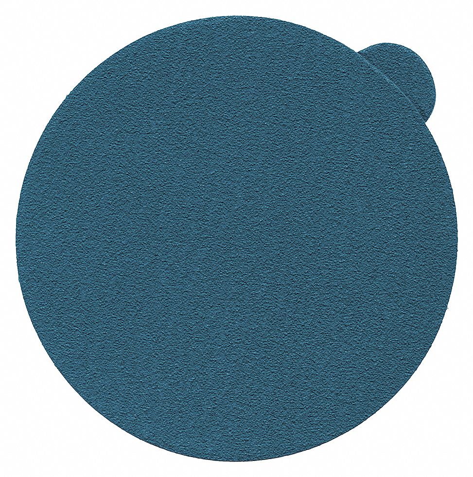 PSA SANDING CLOTH DISC, NON-VACUUM, BACK WEIGHT Y, 40 GRIT, GREEN, 12 IN, ZIRCONIA AL OXIDE, BX 25