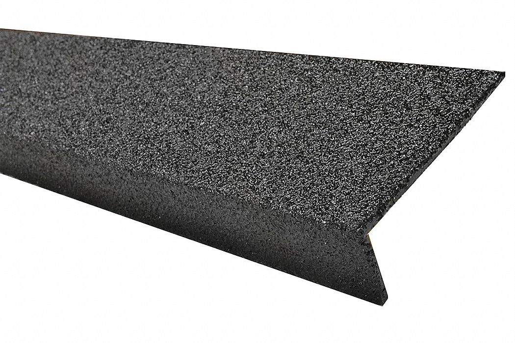 SURE-FOOT  FRP Stair Nosing,Black,60in W,Fiberglass 31AP39