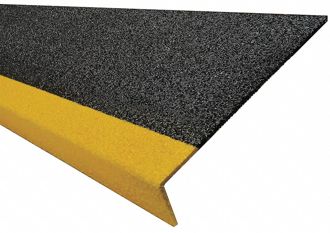 SURE-FOOT  FRP Step Cover,Ylw/Blk,36", Fbrglss 31AP49