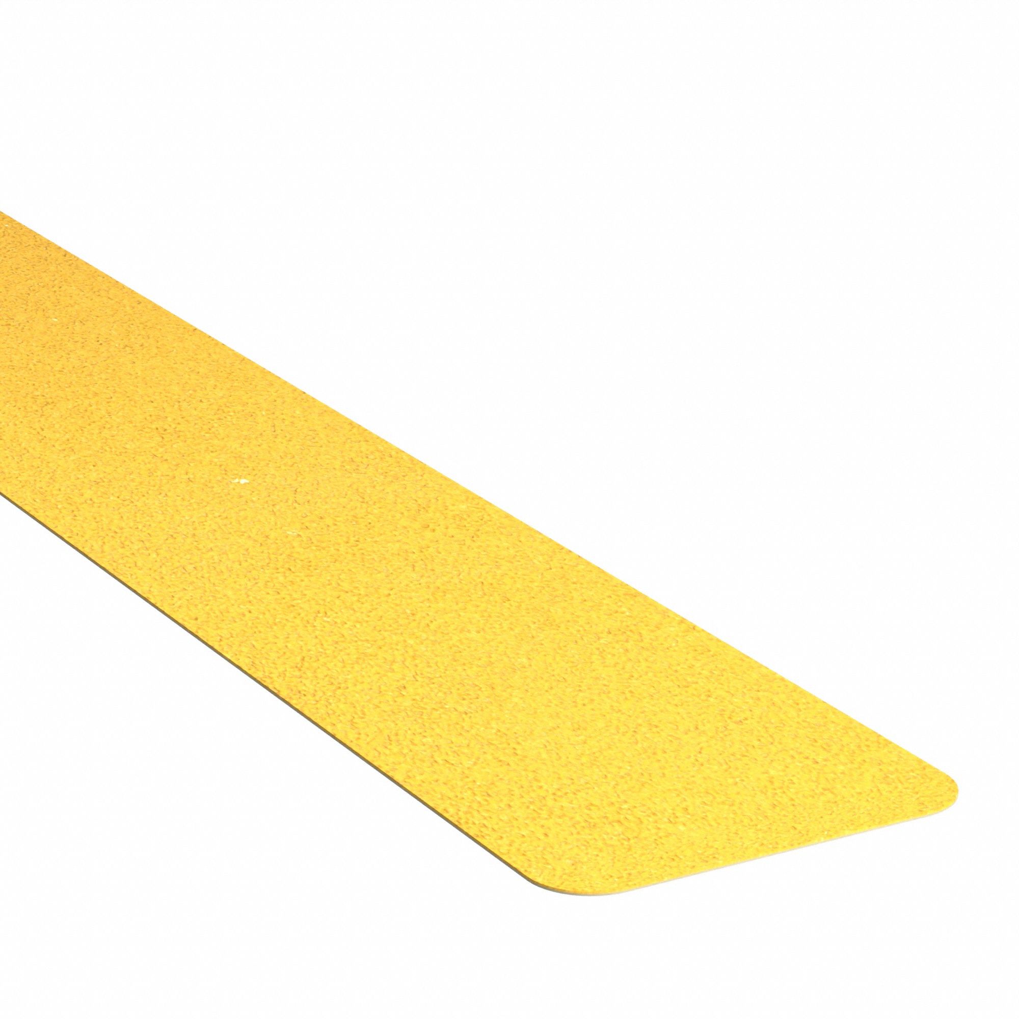 ANTI-SLIP TREAD, VERY COARSE, 20 TO 30 GRIT SIZE, YELLOW, SOLID, 3 X 24 IN, RUBBER/PAPER, 12 PK
