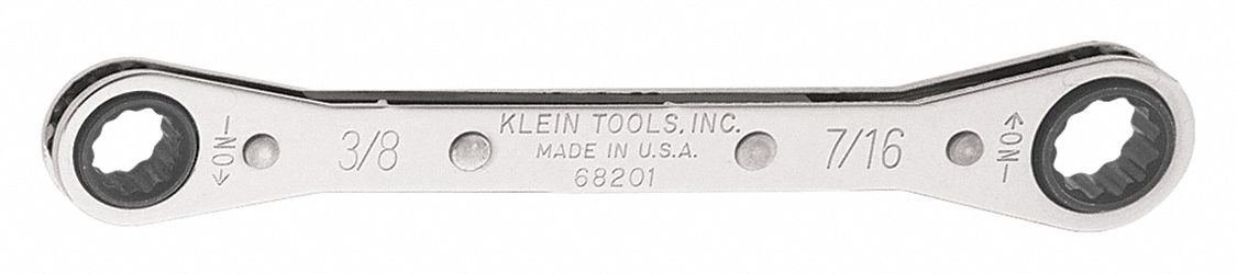 RATCHETING BOX WRENCH, 1/2 IN X 9/16 IN, 12 PT