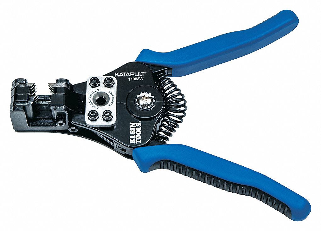 KATAPULT WIRE STRIPPER/CUTTER, 20 TO 8 AWG, 6⅝ IN OVERALL L, STANDARD CUSHION GRIP, CAST ALLOY