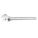 ADJUSTABLE WRENCH, ALLOY STEEL, SILVER CONTOURED, TAPERED HANDLE, SAE, HIGH POLISH CHROME, ADJUSTABLE OPENING, 24 IN L