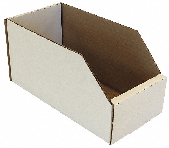 Packaging Corporation Of America Corrugated Shelf Bin: 9 In Overall Lg 