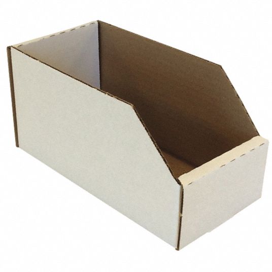 PACKAGING CORPORATION OF AMERICA Corrugated Shelf Bin, 200 lb Test ...