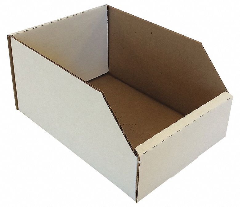 PACKAGING CORPORATION OF AMERICA Corrugated Shelf Bin 9 in Overall Lg