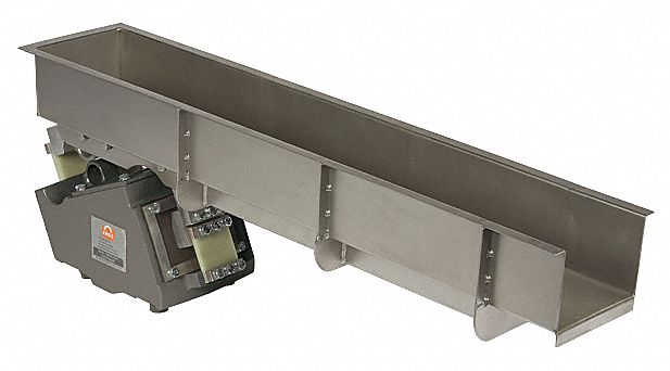 Vibratory Feeder: 14, 000 lb/hr Feed Rate, 9 7/8 in Discharge Ht, 38 in Trough Lg, 10 in Trough Wd