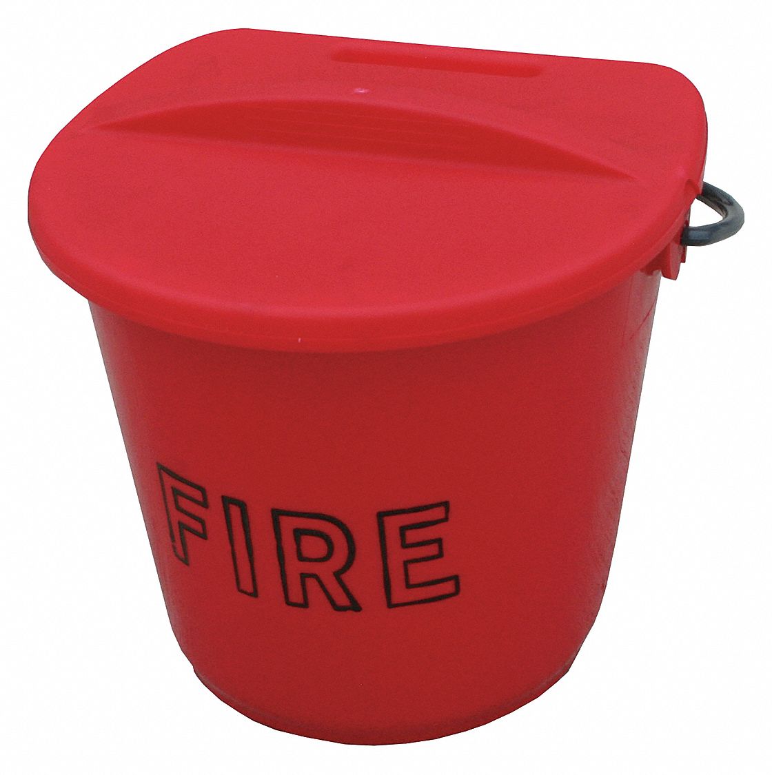 Fire Bucket,  Holds 2.5 gal,  Plastic