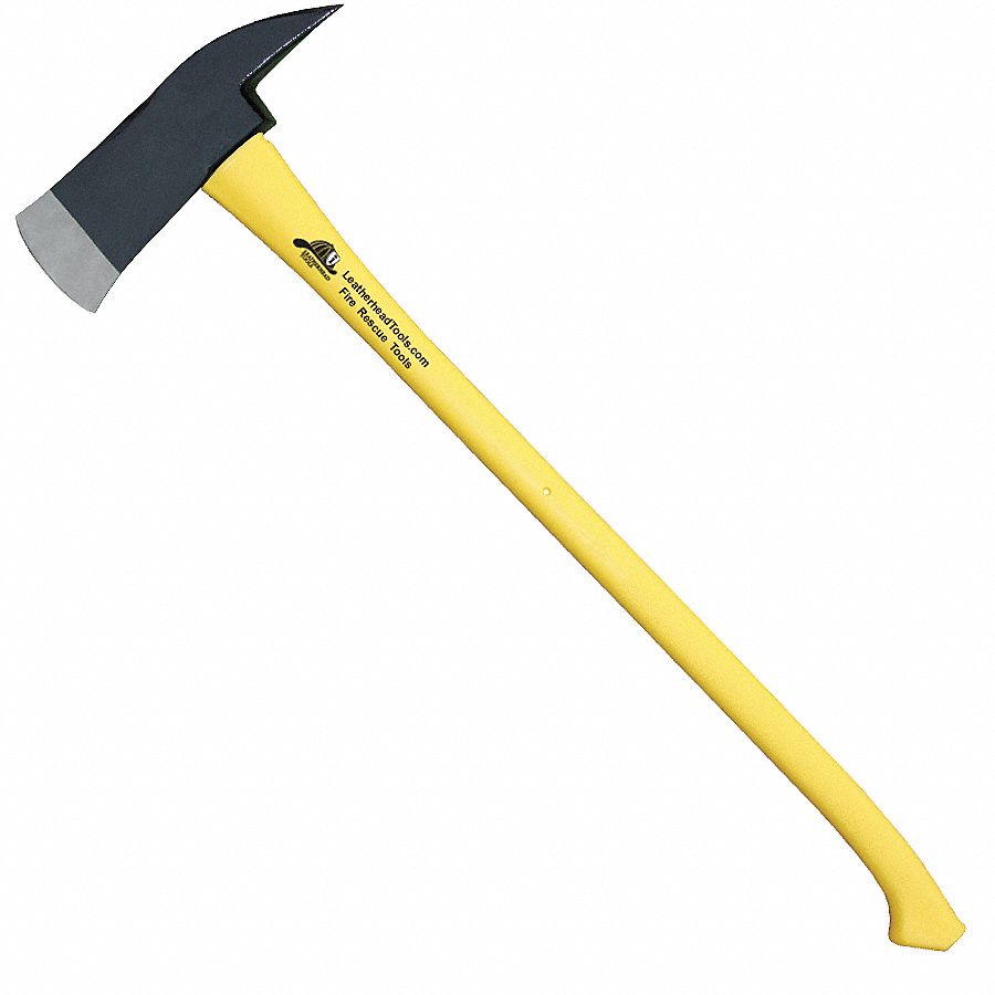 LEATHERHEAD TOOLS Axe Pick Head, Yellow Fiberglass, 3 ft Handle Lg