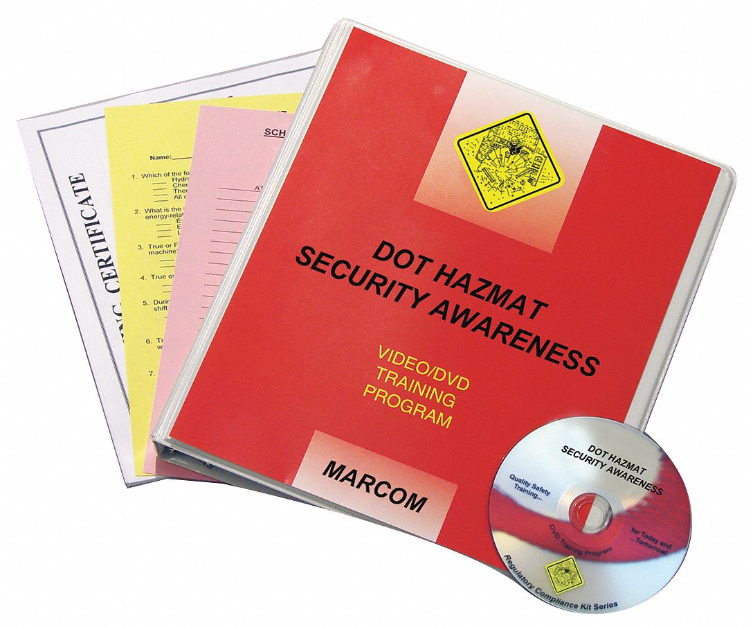 Training Video: Driving Safety, DOT HAZMAT Security Awareness, DVD, English