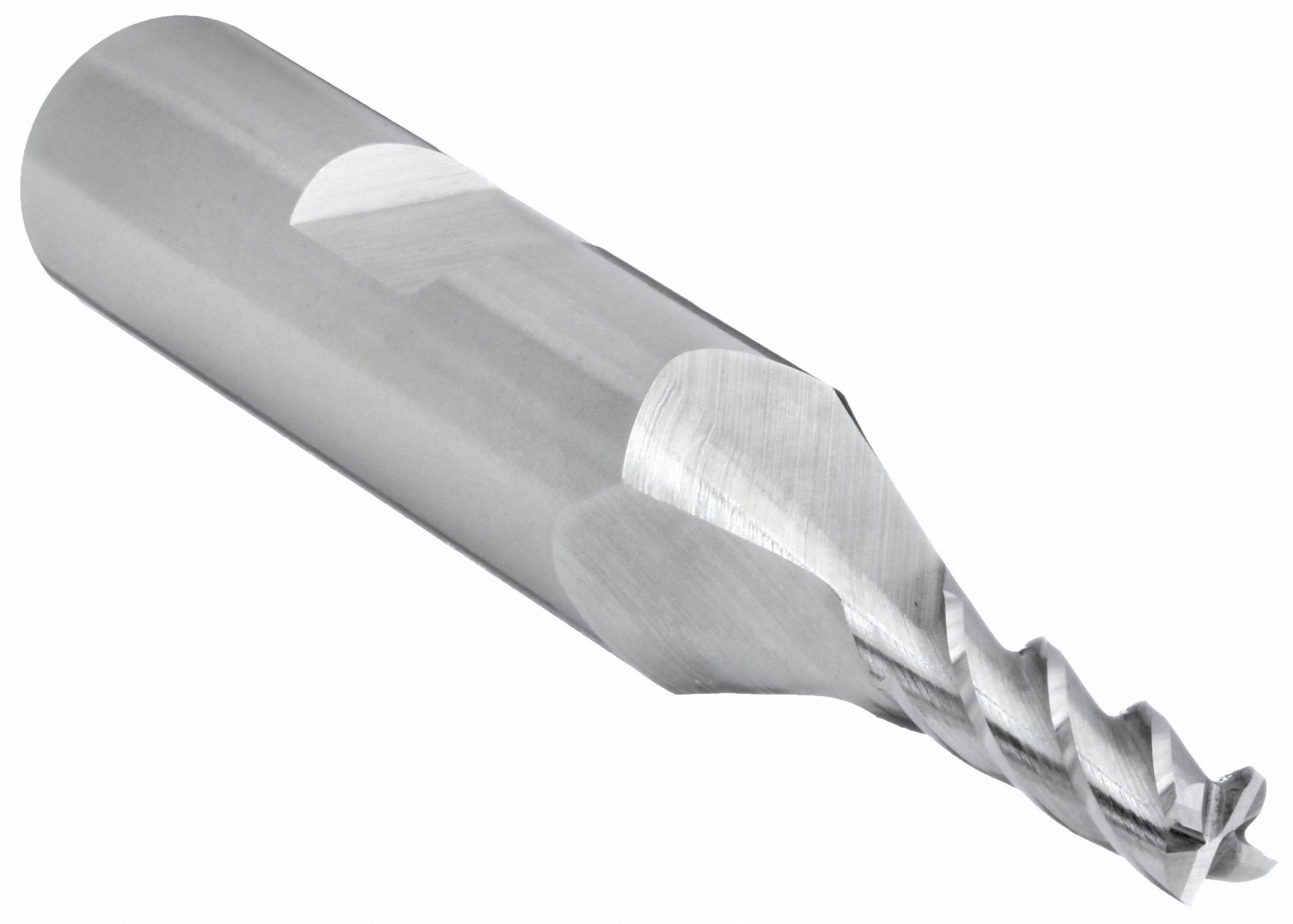 SQUARE END MILL, BRIGHT/UNCOATED FINISH, CENTRE CUTTING, 4 FLUTES, ⅛ IN MILLING DIA