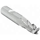 SQUARE END MILL, BRIGHT/UNCOATED FINISH, CENTRE CUTTING, 4 FLUTES, ¼ IN MILLING DIA