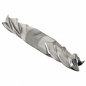 SQUARE END MILL, 4 FLUTES, ¾ IN MILLING DIAMETER, 1⅝ IN CUT, 5⅝ IN L, HIGH SPEED STEEL