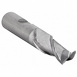SQUARE END MILL, CENTRE CUTTING, 2 FLUTES, 1 IN MILLING DIAMETER, 1⅝ IN CUT, HSS