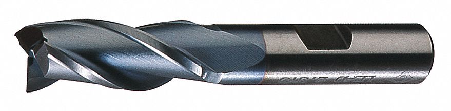 Sq. End Mill, Single End, HSS, 1/2"