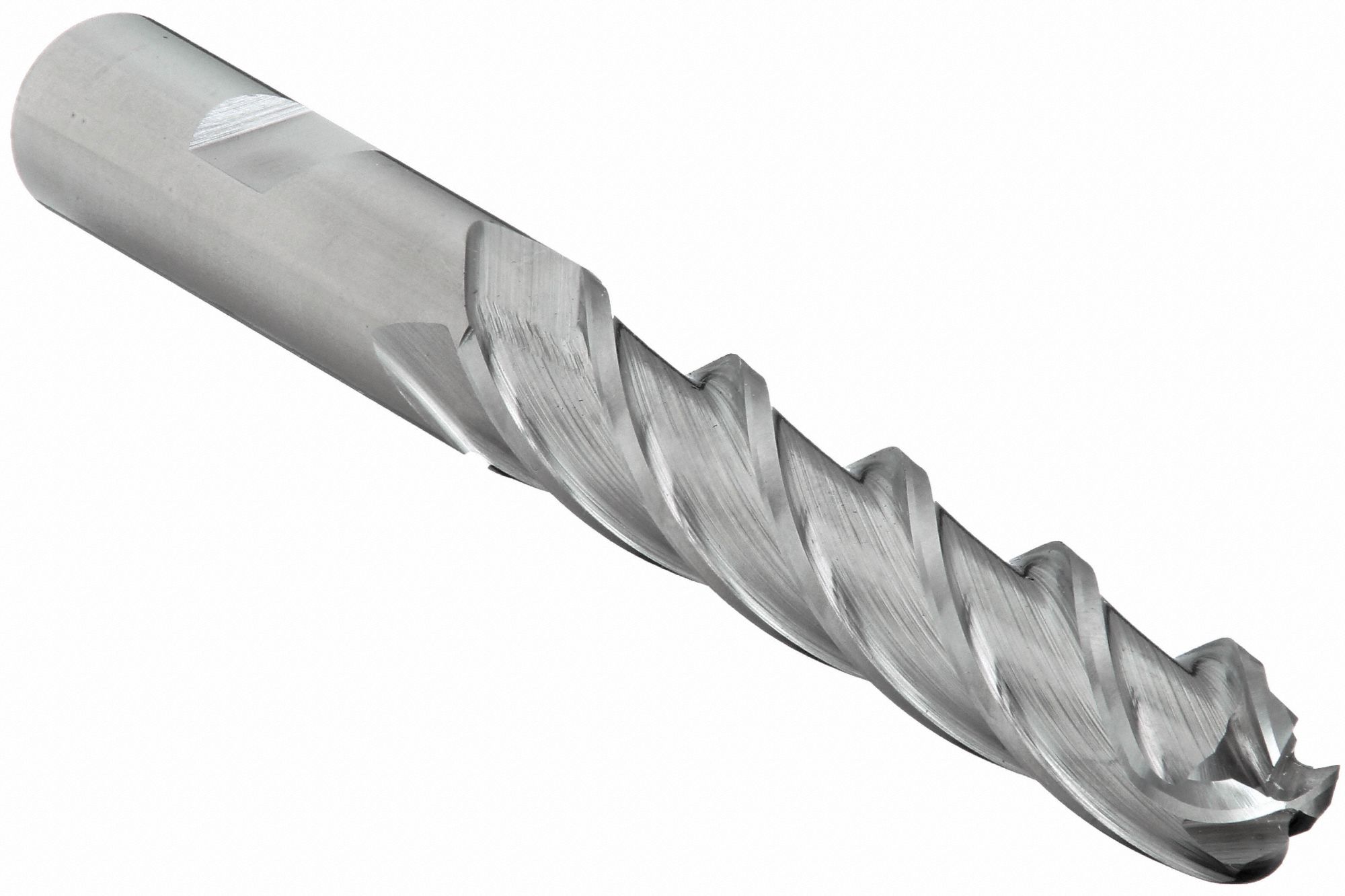 BALL END MILL, 4 FLUTES, 0.75 IN MILLING DIAMETER, 4 IN CUT, 6.25 IN LENGTH, HSS