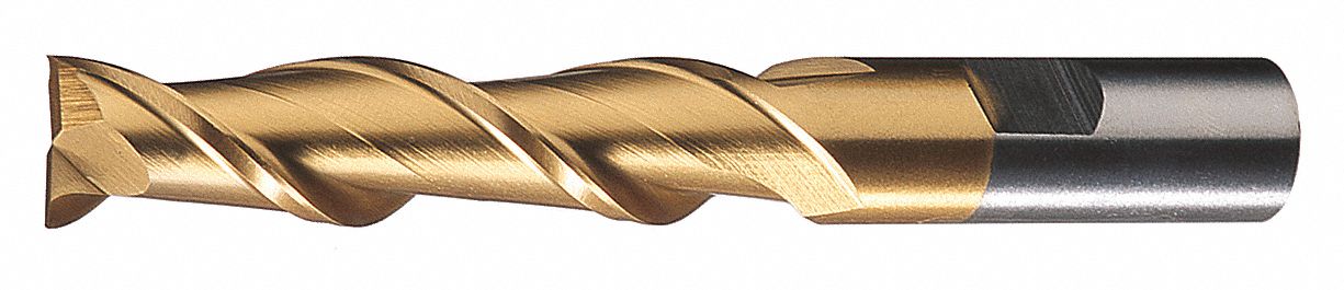 Sq. End Mill, Single End, HSS, 1/4"