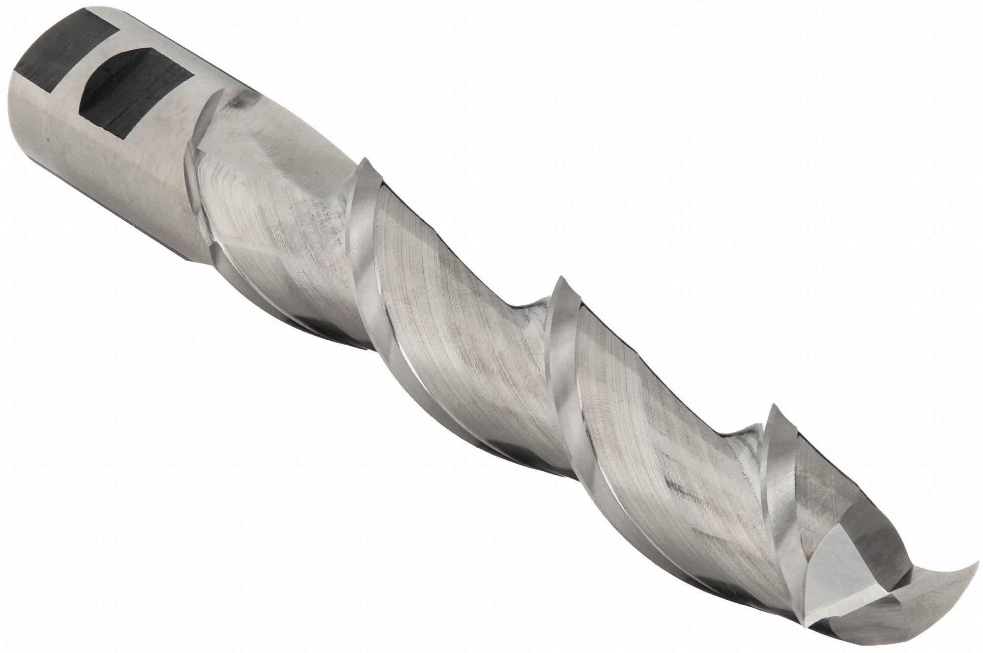 SQUARE END MILL, CENTRE CUTTING, 2 FLUTES, ¾ IN MILLING DIAMETER, 4 IN CUT, HSS