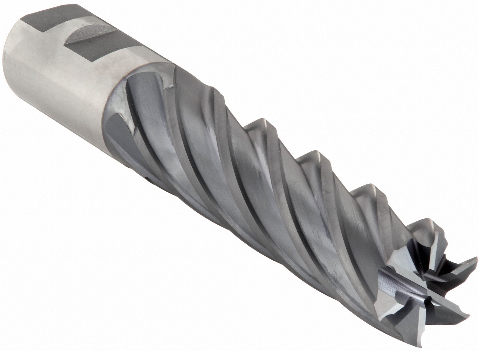 SQUARE END MILL, CENTRE CUTTING, 2 FLUTES, 1 IN MILLING DIAMETER, 4 IN CUT, HSS