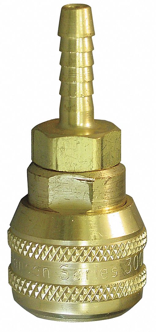 Quick Connect Hose Coupling: 3/8 in Body Size, 3/8 in Hose Fitting Size, Sleeve