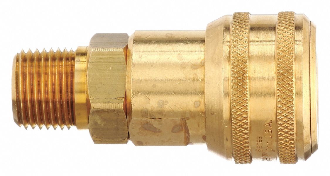 QUICK CONNECT HOSE COUPLING, ½ IN BODY SIZE, ½ IN HOSE FITTING SIZE, PUSH-TO-CONNECT