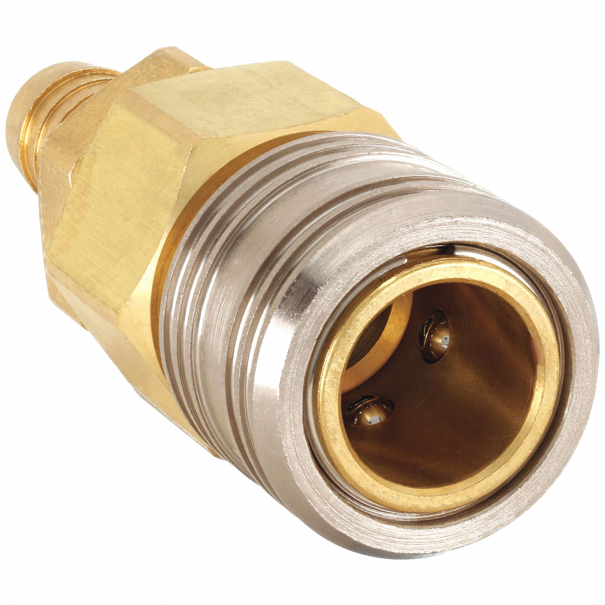 QUICK CONNECT HOSE COUPLING, ½ IN BODY SIZE, ½ IN HOSE FITTING SIZE, SLEEVE, BRASS