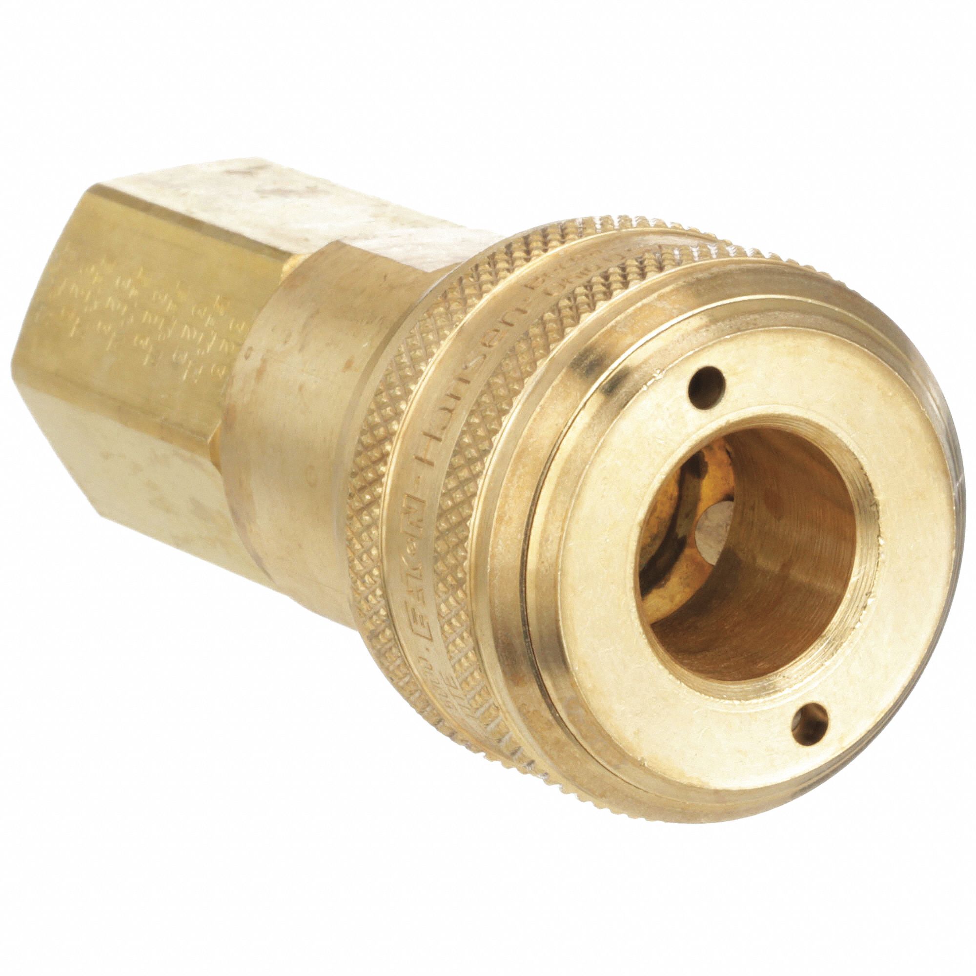 QUICK CONNECT HOSE COUPLING, ⅜ IN BODY SIZE, ⅜ IN HOSE FITTING SIZE, PUSH-TO-CONNECT